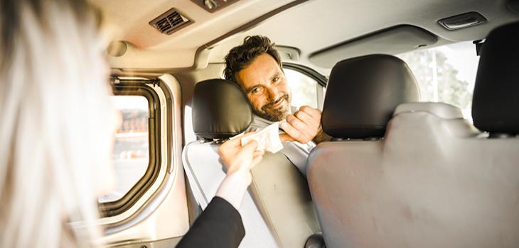 Passenger paying to the driver Passenger paying to the driver